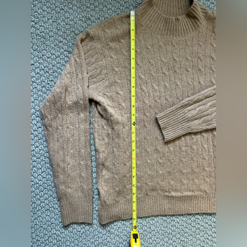 Cashmere Women's Cowl Neck soft Sweater in Warm Tan size M J Crew - Picture 4 of 5